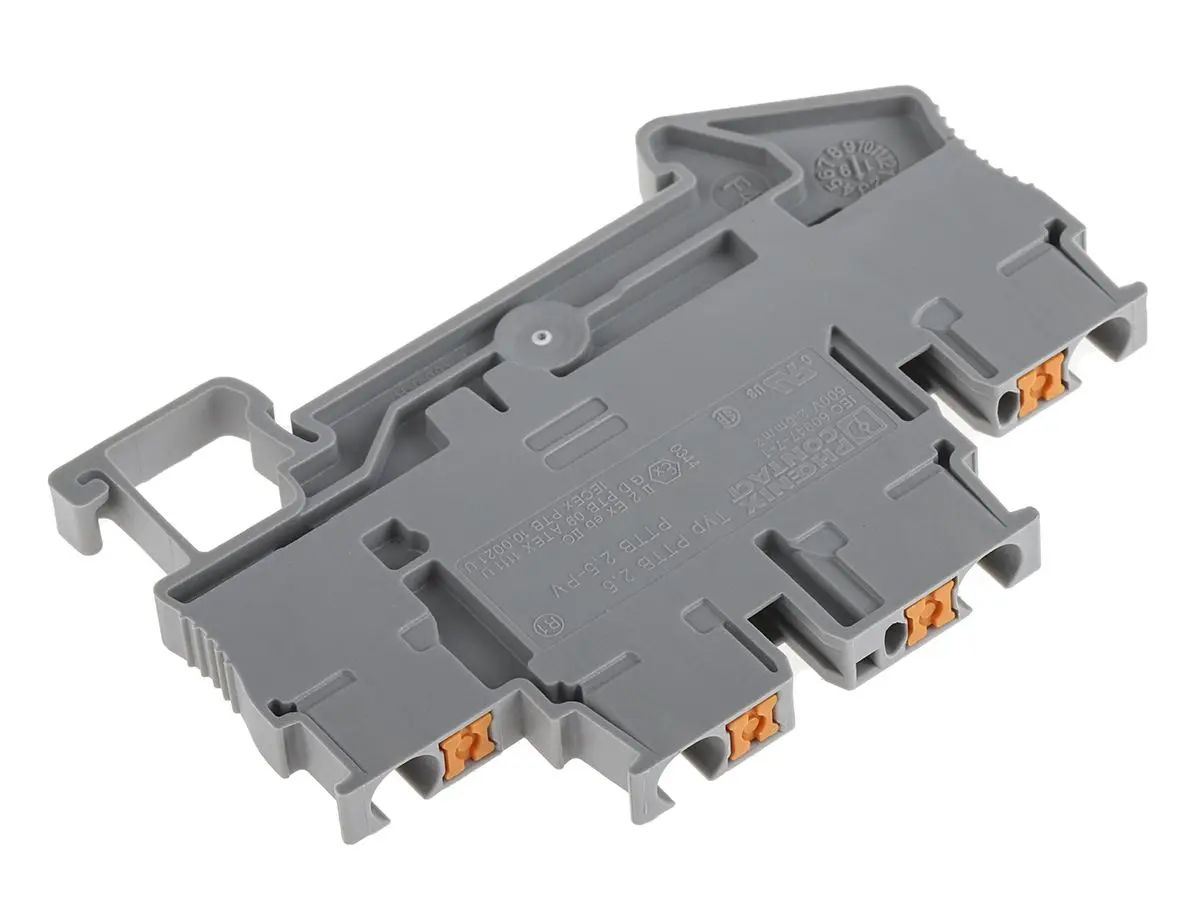 Produktfoto 1 von Phoenix Contact PTTB 2.5 Doppelstock Reihenklemmen 2 Grau, 0.14 → 4 mm², 500 V Einsteck-Anschluss ATEX