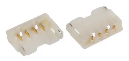 Produktfoto 1 von JST ACH Leiterplattenleiste gewinkelt, 4-polig / 1-reihig, Raster 1.2 mm Raster Oberfläche, Kabel-Platine, Ummantelt