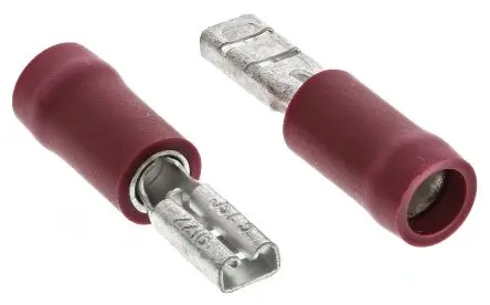 JST FVDDF Flachsteckhülse, Rot, Isoliert, 2.79 x 0.5 mm, Buchse, 22 AWG min, 16 AWG