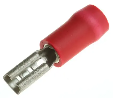 Produktfoto 1 von JST FVDDF Flachsteckhülse, Rot, Isoliert, 2.79 x 0.8 mm, Buchse, 22 AWG min, 16 AWG