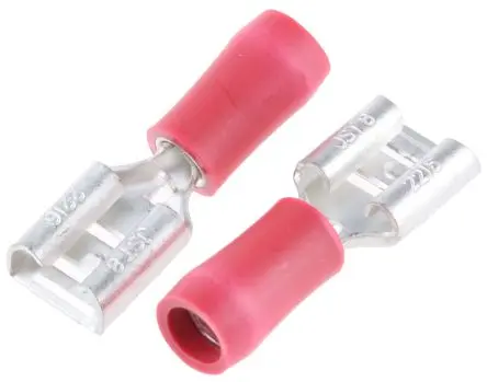 Produktfoto 1 von JST FVDDF Flachsteckhülse, Rot, Isoliert, 6.35 x 0.8 mm, Buchse, 22 AWG min, 16 AWG