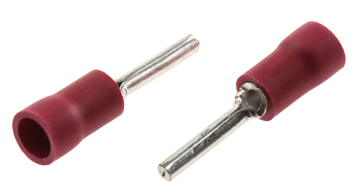 Produktfoto 1 von JST Stiftkabelschuh, Serie FVPC, Rot Isoliert Vinyl 22 AWG 16 AWG 12 mm, Ø 1.9 mm