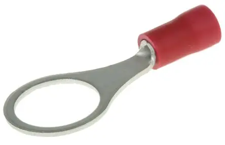 Produktfoto 1 von JST FV Ringkabelschuh, Isoliert 22 AWG, Vinyl, Rot, 16 AWG max.AWG, aussen ø 13.6 mm, innen ø 10.5 mm, M10