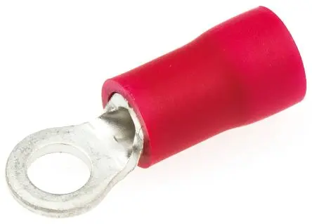 Produktfoto 1 von JST FV Ringkabelschuh, Isoliert 22 AWG, Vinyl, Rot, 16 AWG max.AWG, aussen ø 5.5 mm, innen ø 3.2 mm, M3
