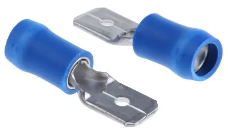 Produktfoto 1 von JST FVDDM Flachsteckhülse, Blau, Isoliert, 6.3 x 0.8 mm, Stecker, 16 AWG min, 14 AWG