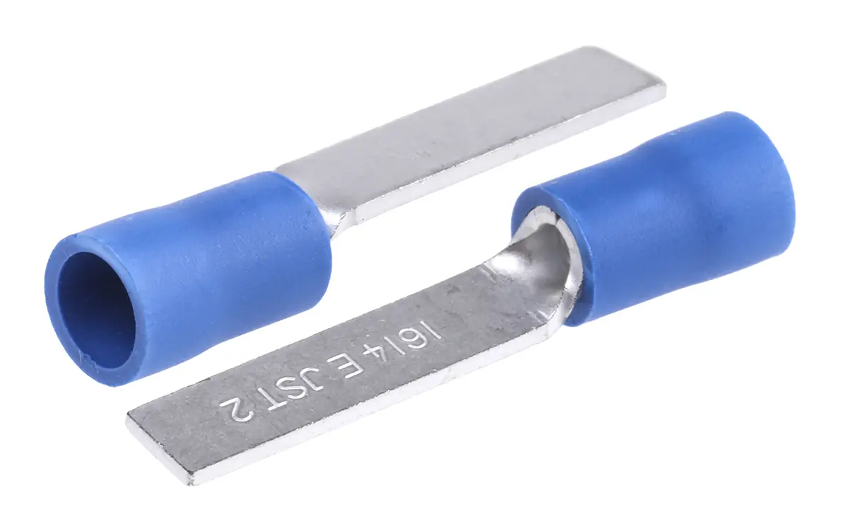 Produktfoto 1 von JST FV Kabelschuh Flachstift, Isoliert 16 AWG, Blau, L. 18.2 mm 14 AWG, D. 0.8 mm