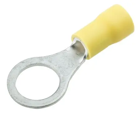 Produktfoto 1 von JST FV Ringkabelschuh, Isoliert 12 AWG, Vinyl, Gelb, 10 AWG max.AWG, aussen ø 15 mm, innen ø 10.5 mm, M10