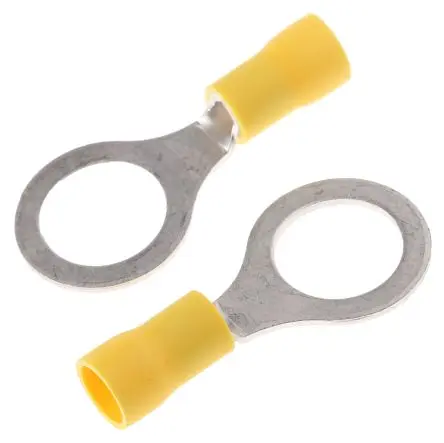 Produktfoto 1 von JST FV Ringkabelschuh, Isoliert 12 AWG, Vinyl, Gelb, 10 AWG max.AWG, aussen ø 19.2 mm, innen ø 13 mm, M12