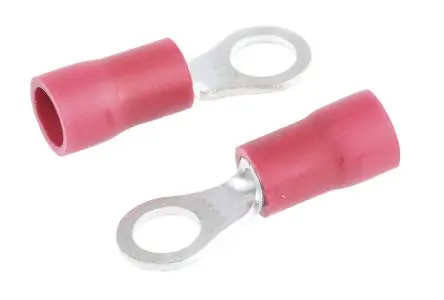 Produktfoto 1 von JST FV Ringkabelschuh, Isoliert 22 AWG, Vinyl, Rot, 16 AWG max.AWG, aussen ø 6.6 mm, innen ø 4.3 mm, M4