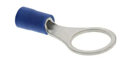 Produktfoto 1 von JST FV Ringkabelschuh, Isoliert 16 AWG, Vinyl, Blau, 14 AWG max.AWG, aussen ø 13.6 mm, innen ø 10.5 mm, 10 mm
