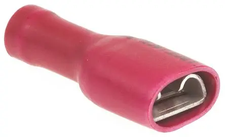 Produktfoto 1 von JST FLVDDF Flachsteckhülse, Rot, Isoliert, 6.35 x 0.8 mm, Buchse, 22 AWG min, 16 AWG