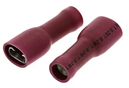 Produktfoto 1 von JST FLVDDF Flachsteckhülse, Rot, Isoliert, 4.75 x 0.5 mm, Buchse, 22 AWG min, 16 AWG