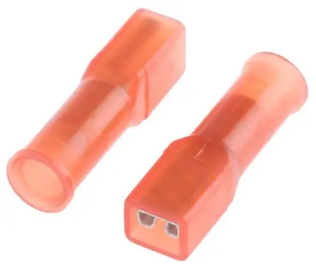Produktfoto 1 von JST LNDDF Flachsteckhülse, Rot, Isoliert, 2.79 x 0.5 mm, Buchse