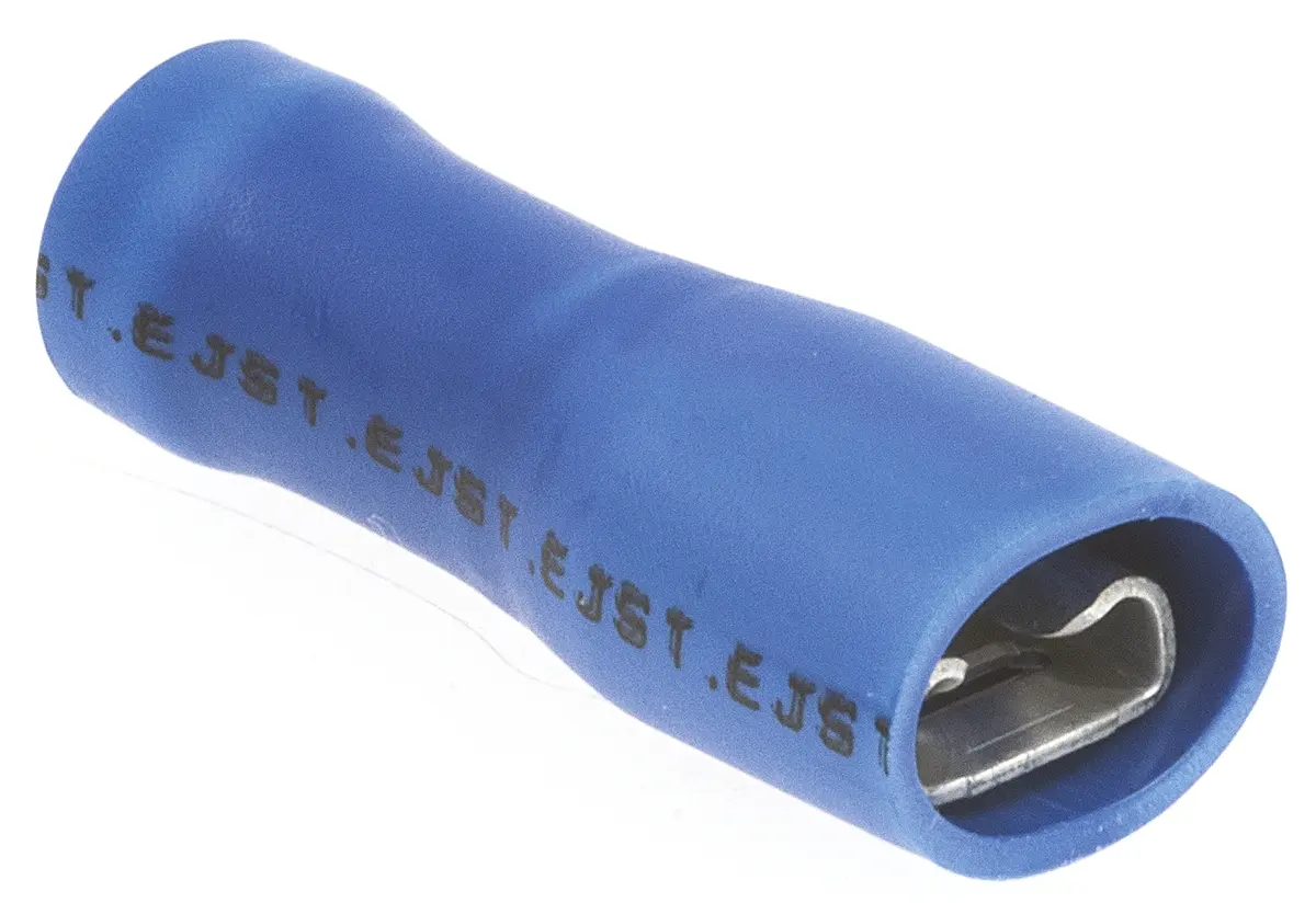 Produktfoto 1 von JST FLVDDF Flachsteckhülse, Blau, Isoliert, 4.75 x 0.5 mm, Buchse, 16 AWG min, 14 AWG