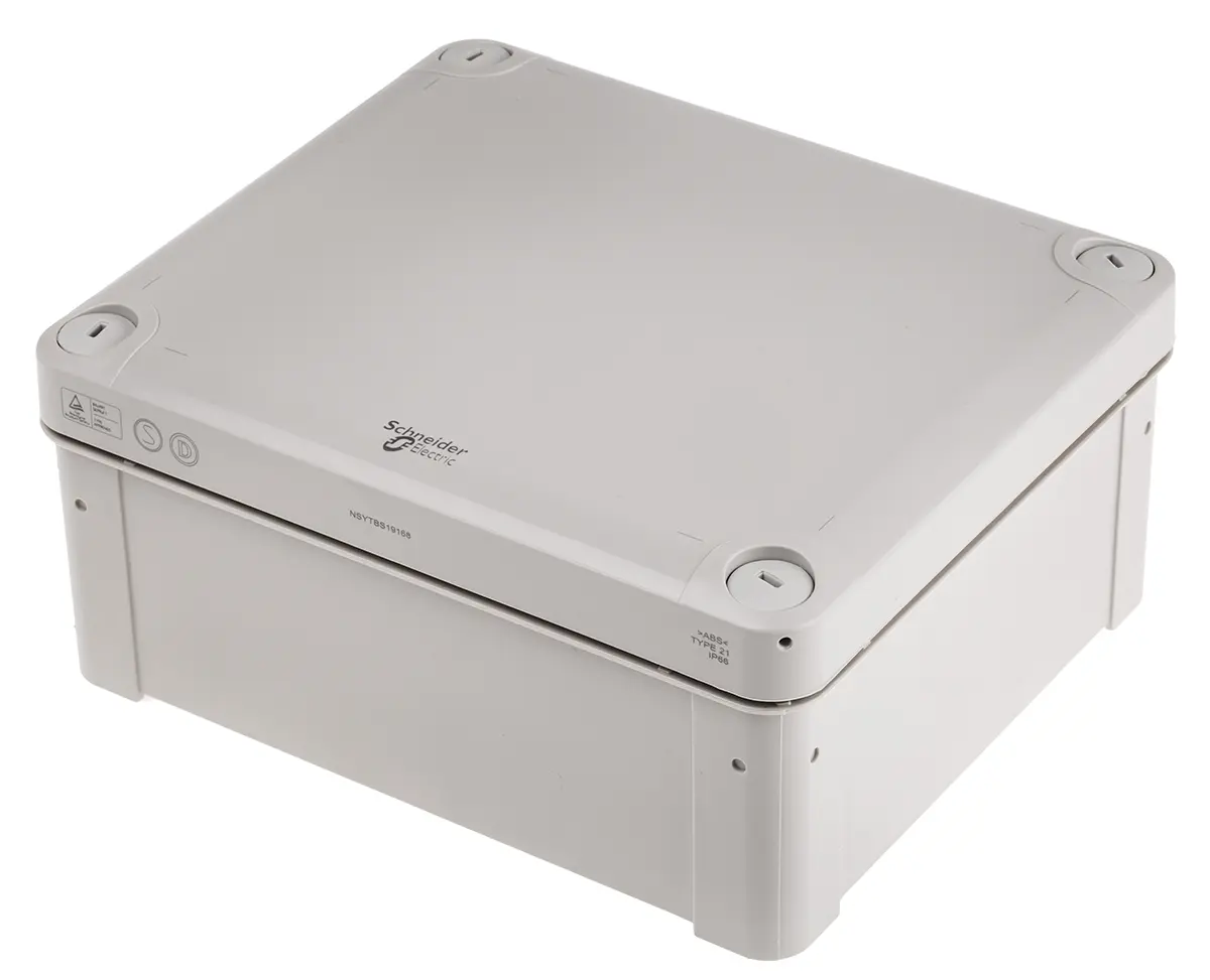 Produktfoto 1 von Schneider Electric PanelSeT ABS Wandanschlusskasten Grau IP66, HxBxT 192 mm, 164 mm x 87 mm