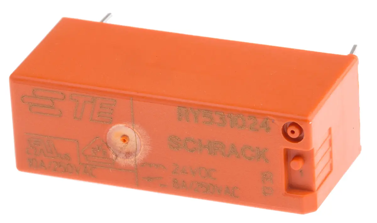 Produktfoto 1 von TE Connectivity RY II 24V dc Spule 1-poliger Schließer Printrelais 8A 2350Ω Monostabiles Relais