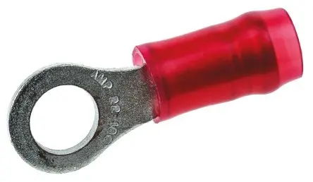 TE Connectivity PIDG Ringkabelschuh, Isoliert 22 AWG, Nylon, Rot, 16 AWG max.AWG, aussen ø 7.14 mm, innen ø 4.34 mm, M4