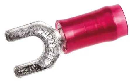 Produktfoto 1 von TE Connectivity PIDG Rot Isoliert Gabelkabelschuh B. 7.54mm, M3.5 Nylon 22 AWG 16 AWG