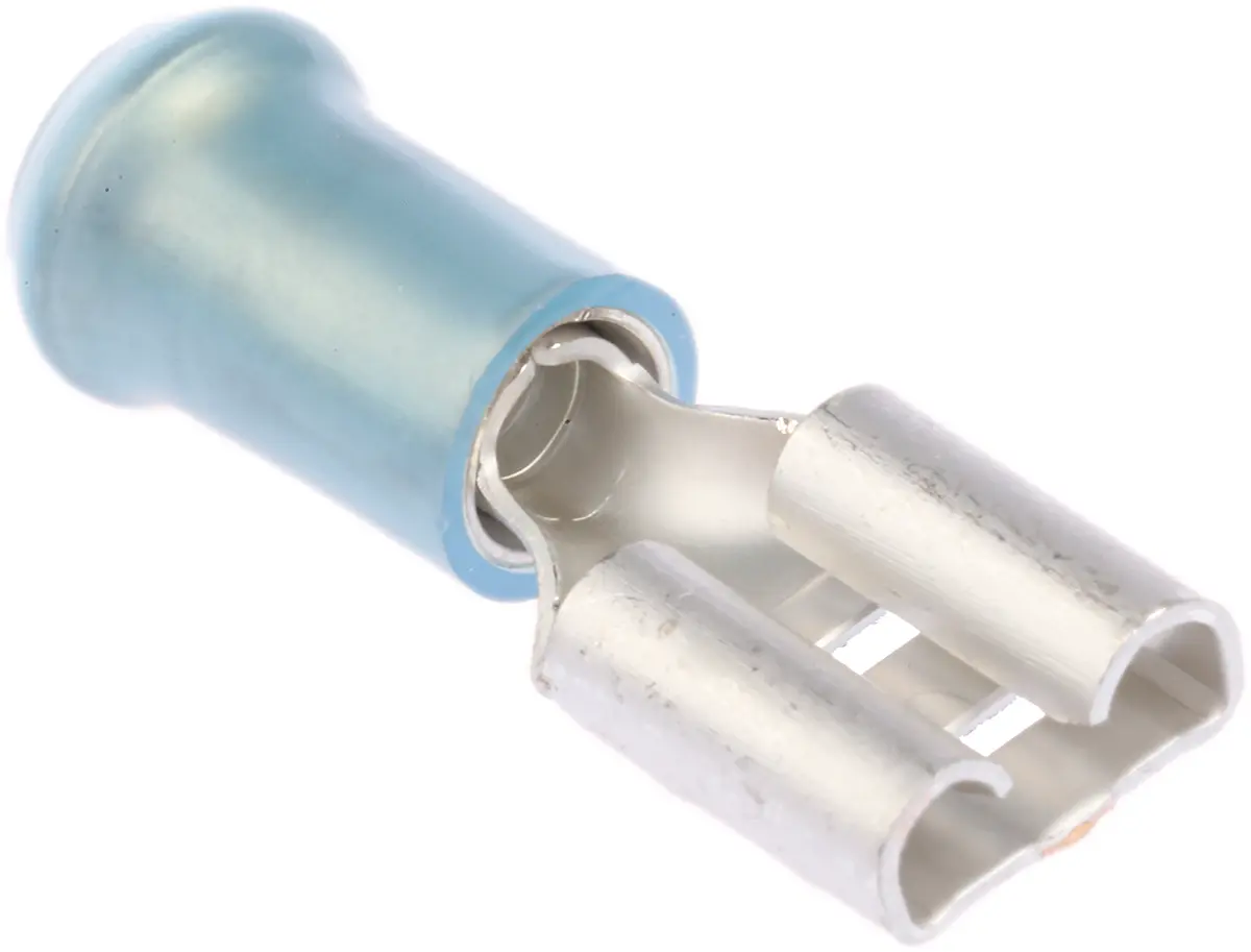 TE Connectivity PIDG FASTON .250 Flachsteckhülse, Blau, Isoliert, 6.35 x 0.81 mm, Buchse, 17 AWG min, 13 AWG