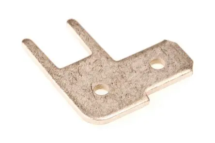 Produktfoto 1 von TE Connectivity FASTON .187 Flachsteckhülse, Silber, Unisoliert, 4.8 x 0.8 mm, Stecker