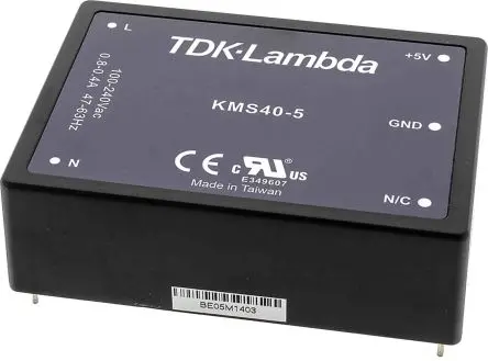 TDK-Lambda KMS40 Schaltnetzteil 1 5V dc 40 W, Leiterplattenmontage 375 V dc, 264V ac