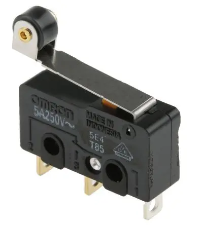 Produktfoto 1 von Omron Mikroschalter Scharnierrollenhebel-Betätiger Lot, 1-poliger Umschalter, 250 V ac, 30 V dc, 5A IP40 0.49N -25 °C -