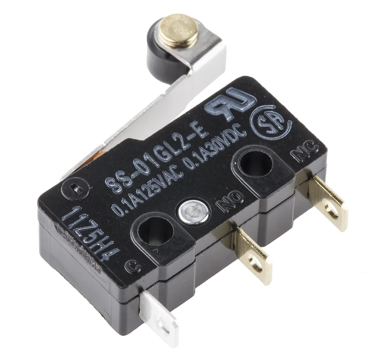 Produktfoto 1 von Omron Mikroschalter Rollenhebel-Betätiger Lot, 1-poliger Umschalter, 30 V dc, 100mA IP40 0.08N -25 °C - 85 °C