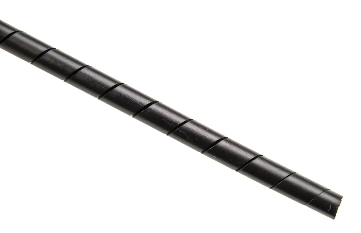 Produktfoto 1 von HellermannTyton SBPE Spiral-Kabelumwicklung / 20 mm Polyethylen Schwarz, für Kabel-Ø 5 mm bis 20 mm, Länge 30 m