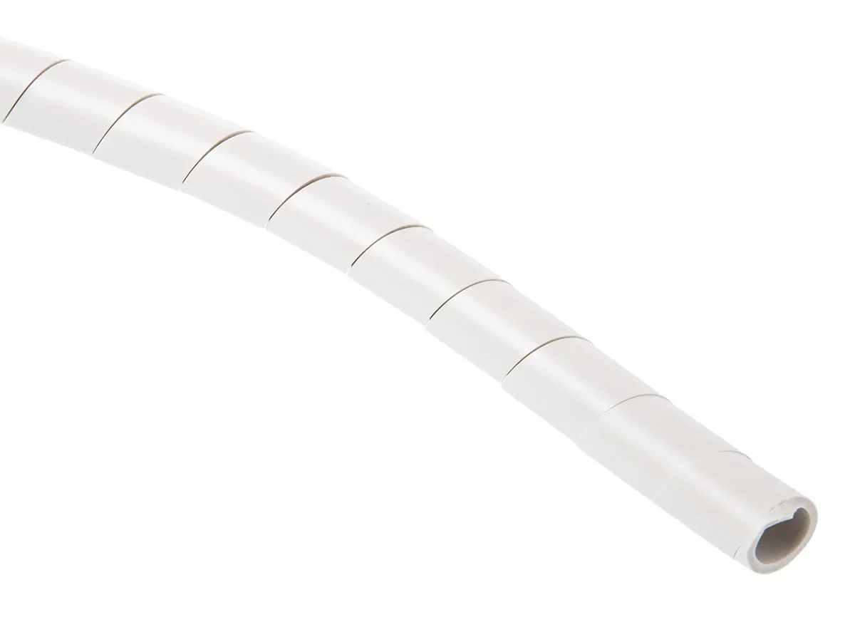 Produktfoto 1 von HellermannTyton SBPE Spiral-Kabelumwicklung / 10 mm Polyethylen Grau, für Kabel-Ø 9 mm bis 100 mm, Länge 5 m