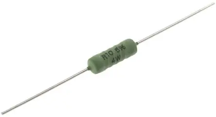 Produktfoto 1 von Vishay AC04 Gewickelt Widerstand, Axial 100 mΩ 5 % / 4 W