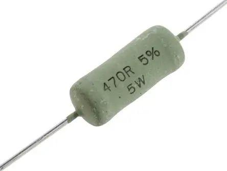 Produktfoto 1 von Vishay AC05 Gewickelt Widerstand, Axial 470 Ω 5 % / 5 W
