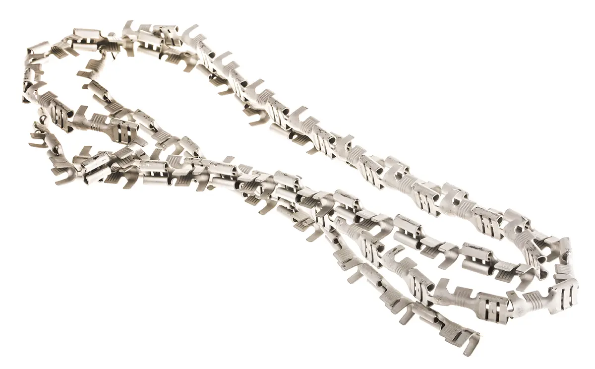 Produktfoto 1 von TE Connectivity FASTON .250 Flachsteckhülse, Schwarz, Unisoliert, 6.35 x 0.81 mm, Buchse, 14 AWG min, 10 AWG