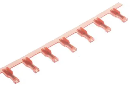 TE Connectivity Ultra-Fast .110 Flachsteckhülse, Rot, Isoliert, 2.79 x 0.51 mm, Buchse, 22 AWG min, 18 AWG