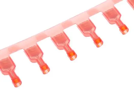 Produktfoto 1 von TE Connectivity Ultra-Fast Plus .250 Flachsteckhülse, Rot, Isoliert, 6.35 x 0.81 mm, Buchse, 22 AWG min, 18 AWG