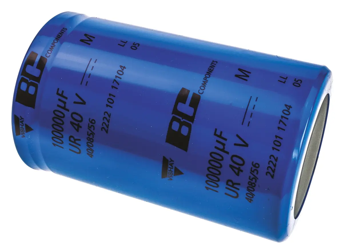 Produktfoto 1 von Vishay 101 PHR-ST, Schraub Aluminium-Elektrolyt Kondensator 0.1F ±20% / 40V dc, Ø 65mm x 105mm, +85°C