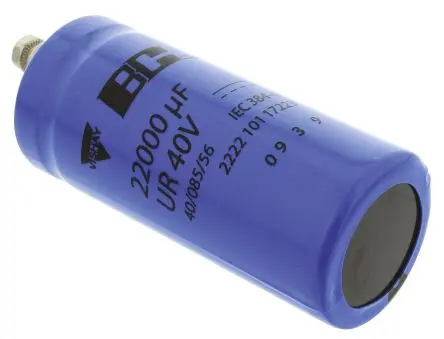 Produktfoto 1 von Vishay 101 PHR-ST Schraubanschlussklemme Kondensator 22000 μF ±20 % / 40V dc, Ø 35 mm x 80 mm x 80 mm, 85 °C