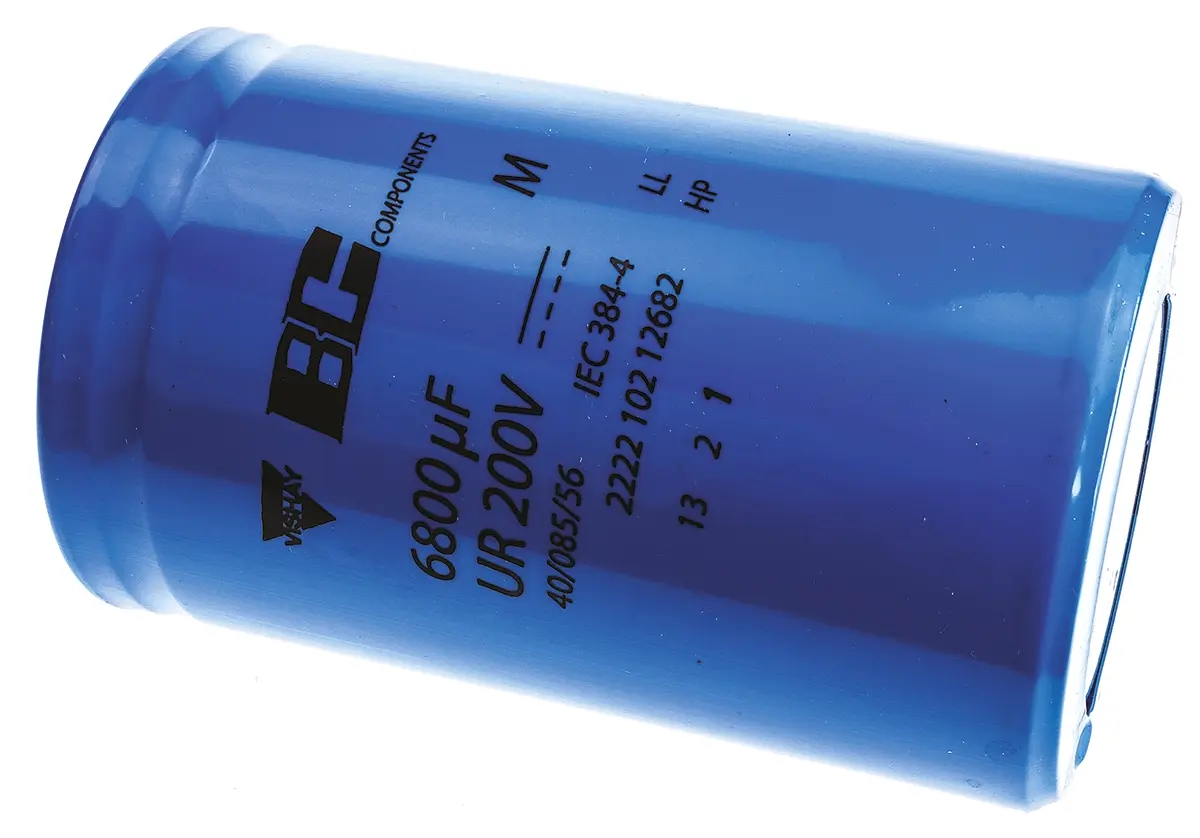 Produktfoto 1 von Vishay 102 PHR-ST, Schraub Aluminium-Elektrolyt Kondensator 6800μF ±20% / 200V dc, Ø 65mm x 105mm, +85°C