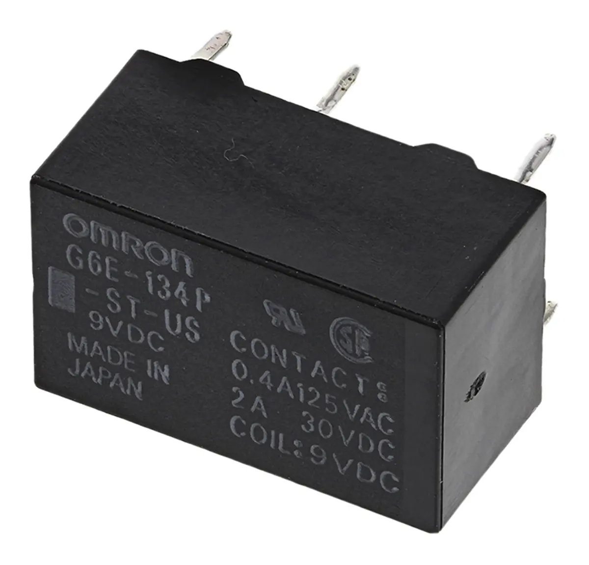 Produktfoto 1 von Omron G6E 9V dc Spule 1-poliger Wechsler Printrelais 3A 405Ω Monostabiles Relais