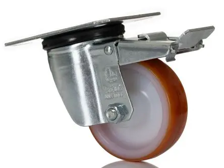 Produktfoto 1 von LAG Gebremst, schwenkbar Rolle, Rad ø 80 mm, 100 kg, Ges H. 106 mm, Rad B. 25 mm