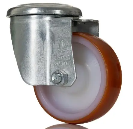 Produktfoto 1 von LAG Drehbar Rolle, Rad ø 80 mm, 100 kg, Ges H. 106 mm, Rad B. 25 mm