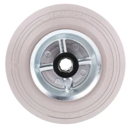 Produktfoto 1 von LAG Rollwagenrolle Grau, Schwarz, Mat. Gummi, 120 kg Ø 125 mm, B. 37.5 mm