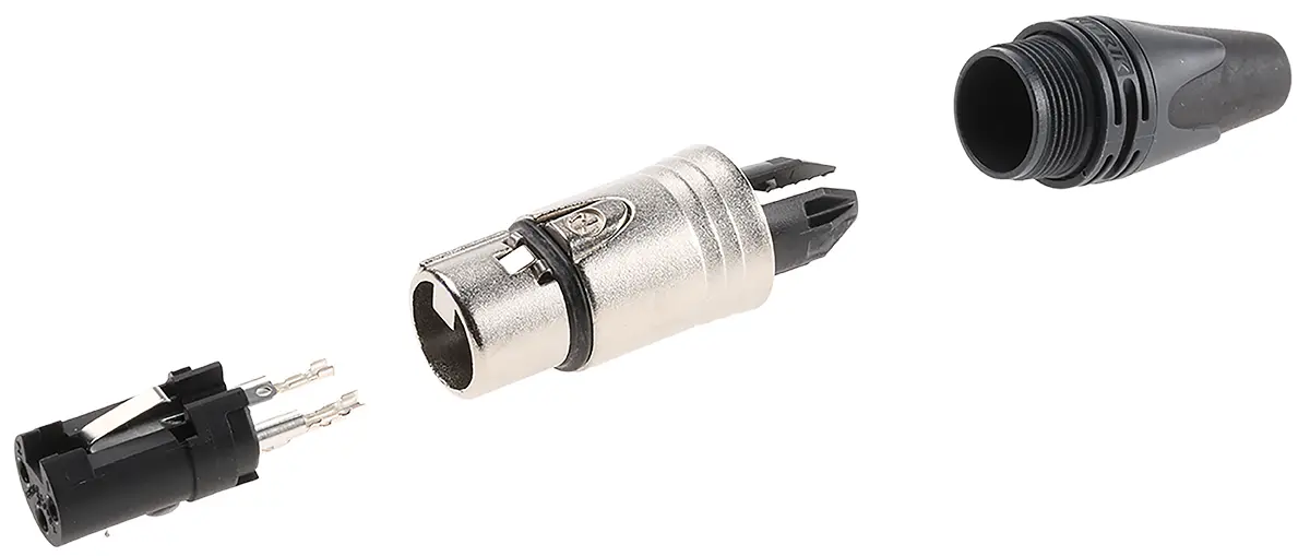 Produktfoto 1 von Neutrik Gerade 3-polig Kabel Buchse Silber XLR-Steckverbinder, 50 V