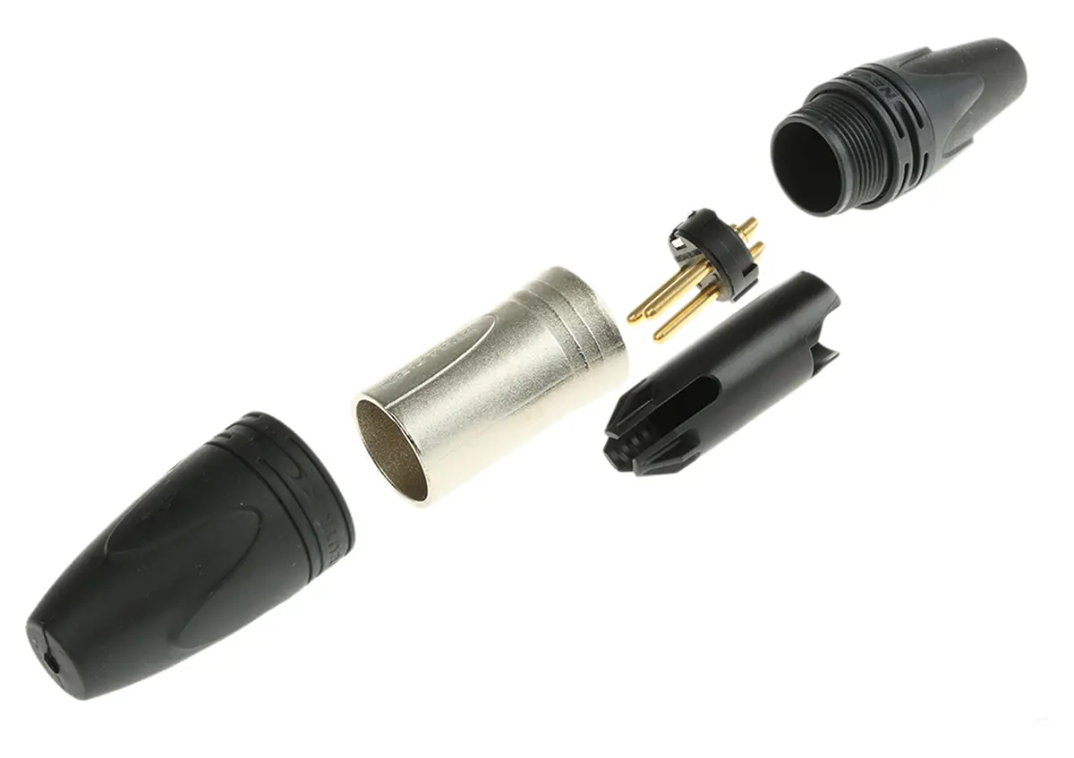 Produktfoto 1 von Neutrik Gerade 3-polig Kabel Stecker Gold Legierung über Nickel XLR-Steckverbinder, 50 V
