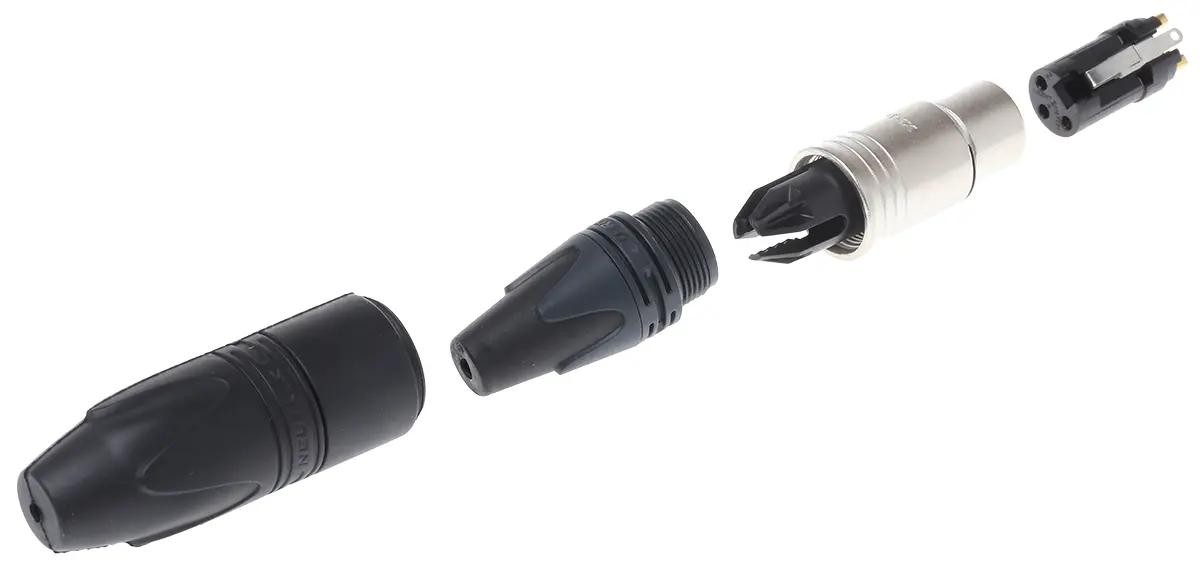Produktfoto 1 von Neutrik Gerade 3-polig Kabel Buchse Gold Legierung über Nickel XLR-Steckverbinder, 50 V