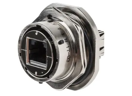 Produktfoto 1 von Amphenol Socapex RJF Buchse Cat5e RJ45-Steckverbinder, 1-Port 8-polig Abgeschirmt Gerade