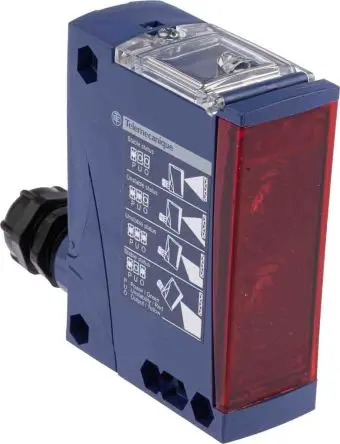 Produktfoto 1 von Telemecanique Sensors XUX Kubisch Optischer Sensor, Polarisierter retroreflektierender, Relais Ausgang, Schraube