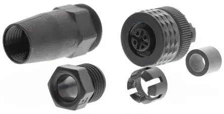 Produktfoto 1 von Telemecanique Sensors XZCC 6 mm M12 Rundsteckverbinder Buchse 4-polig Buchse 3A Kabel IP67