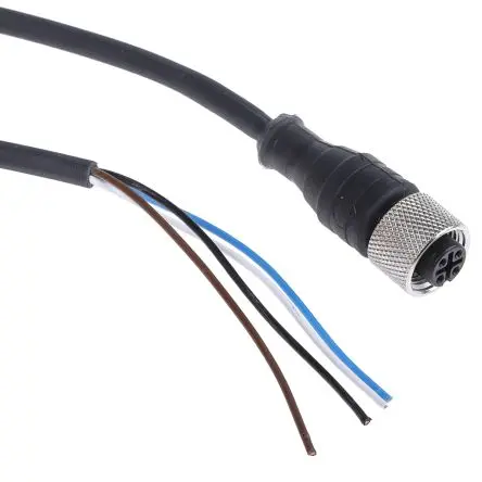 Produktfoto 1 von Telemecanique XZCP, 4-polig Sensor-Betätigungselementkabel, Gerade Buchse / Freies Ende Nicht abgeschlossen, Länge 10 m