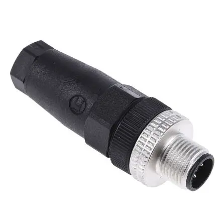Produktfoto 1 von Telemecanique Sensors XZCC 6 mm M12 Rundsteckverbinder Stecker 4-polig Stecker 3A Kabel IP67