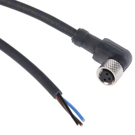 Produktfoto 1 von Telemecanique General Purpose Sensor-Betätigungselementkabel, Rechtwinklig Buchse 3 / Nicht abgeschlossen, Länge 2 m